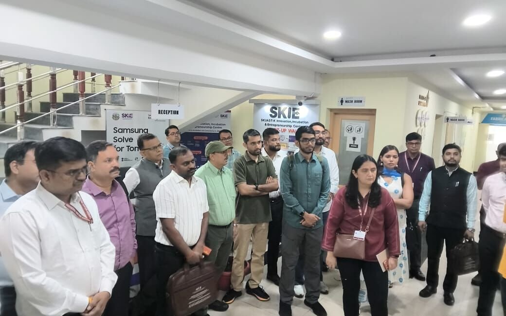 Faculty group during campus tour